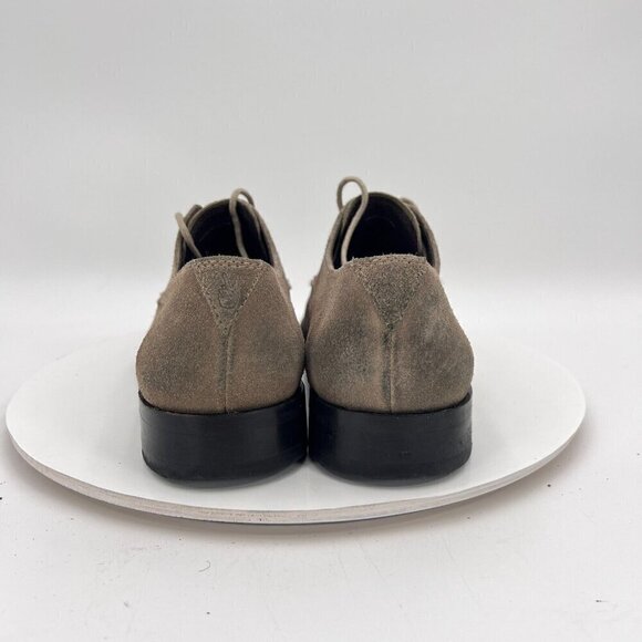 John Varvatos Men Size 8.5M Grey Suede Plain Toe Lace Up Low Derby Shoes - Picture 6 of 15